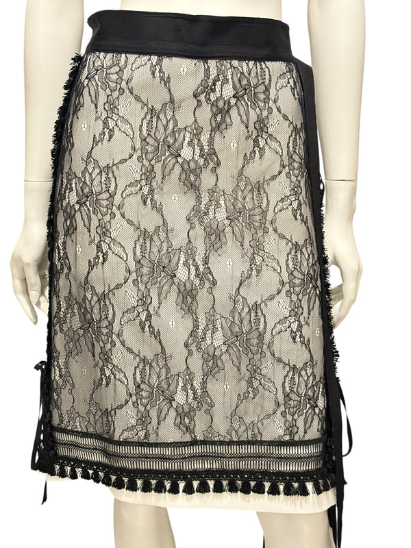 UNTLD Black Lace Two-Piece Skirt Suit – Size 8