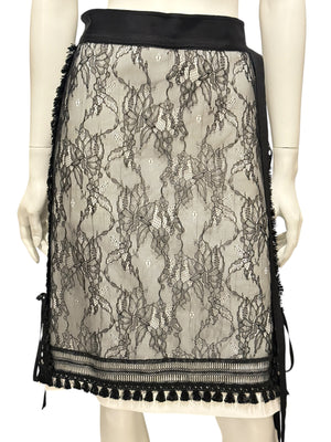 UNTLD Black Lace Two-Piece Skirt Suit – Size 8