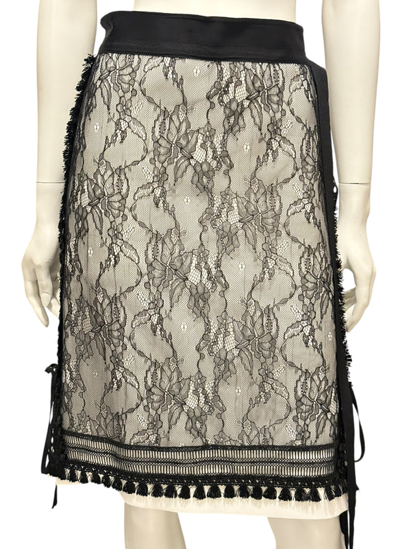 UNTLD Black Lace Two-Piece Skirt Suit – Size 8