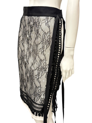 UNTLD Black Lace Two-Piece Skirt Suit – Size 8