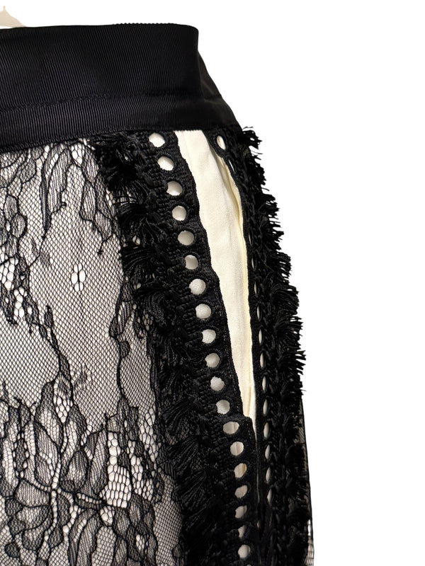 UNTLD Black Lace Two-Piece Skirt Suit – Size 8