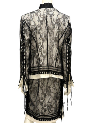 UNTLD Black Lace Two-Piece Skirt Suit – Size 8