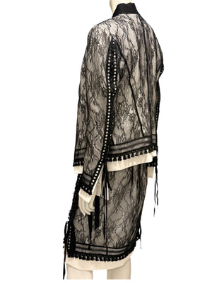 UNTLD Black Lace Two-Piece Skirt Suit – Size 8