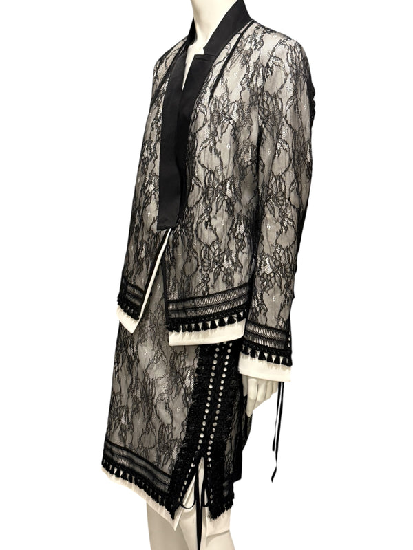 UNTLD Black Lace Two-Piece Skirt Suit – Size 8