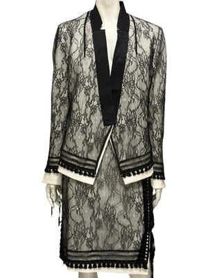 UNTLD Black Lace Two-Piece Skirt Suit – Size 8