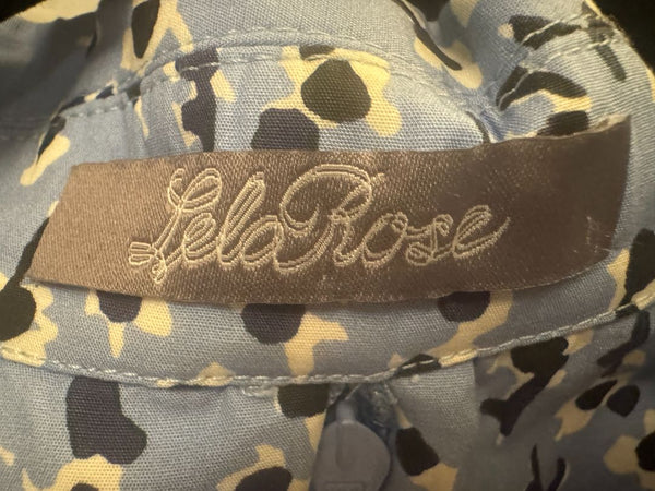 Lela Rose Printed Cotton Shirt Dress - Size 4
