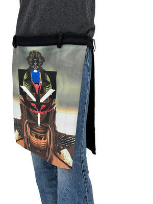 Givenchy Paris Men's Graphic Print Cotton Wrap Apron Skirt Size 50