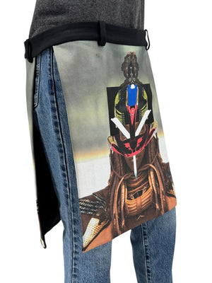 Givenchy Paris Men's Graphic Print Cotton Wrap Apron Skirt Size 50