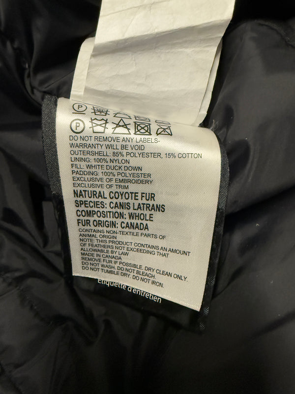 CANADA GOOSE Langford Parka w/ Coyote Fur Hood Color Black Sz XXL