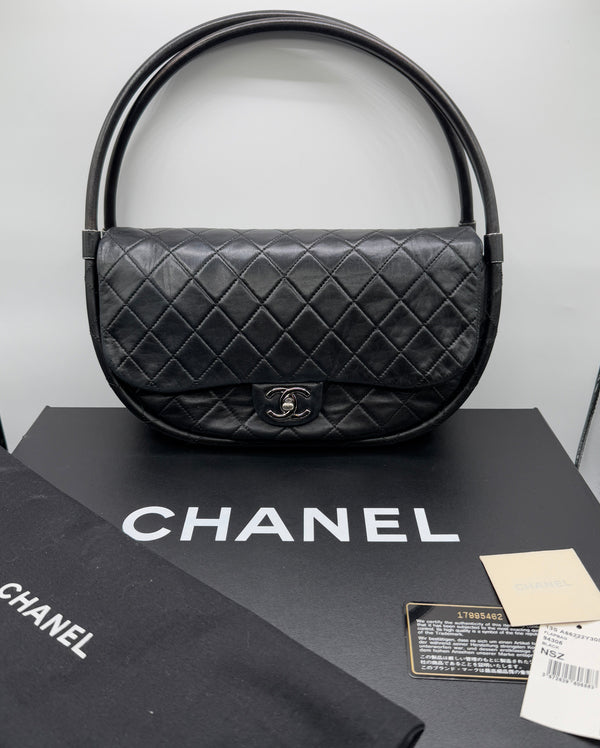 Chanel 2013 Black Hula Hoop Bag - Medium