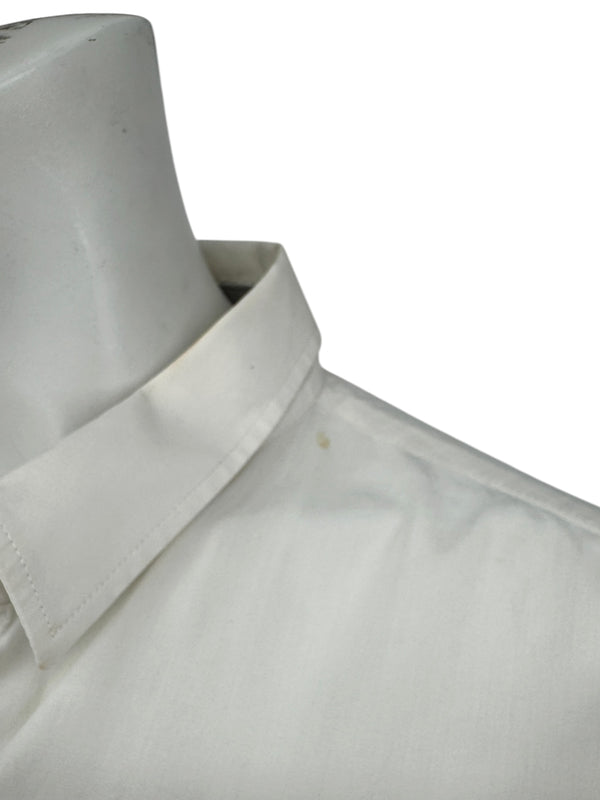 Burberry Brit White Stretch Cotton Nova Check Trim Button Front Shirt XL