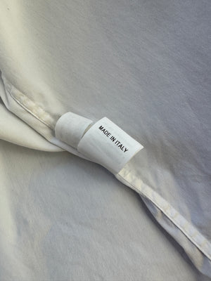 Brunello Cucinelli White Monili Trim Oversized Cotton Button-Front Shirt L