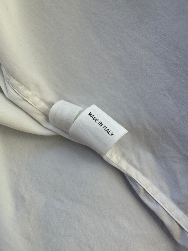 Brunello Cucinelli White Monili Trim Oversized Cotton Button-Front Shirt L