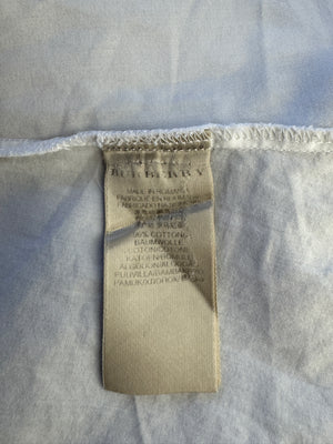 Burberry Brit White Stretch Cotton Nova Check Trim Button Front Shirt XL
