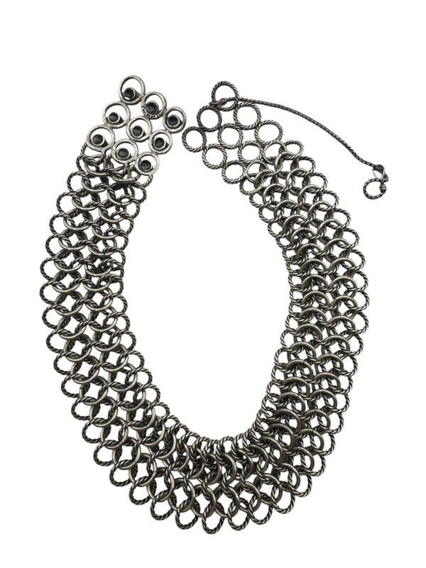 David Yurman Sterling Silver & 18K Gold Atlas Chainmail Necklace & Bracelet Set