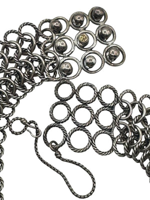 David Yurman Sterling Silver & 18K Gold Atlas Chainmail Necklace & Bracelet Set
