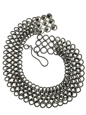 David Yurman Sterling Silver & 18K Gold Atlas Chainmail Necklace & Bracelet Set