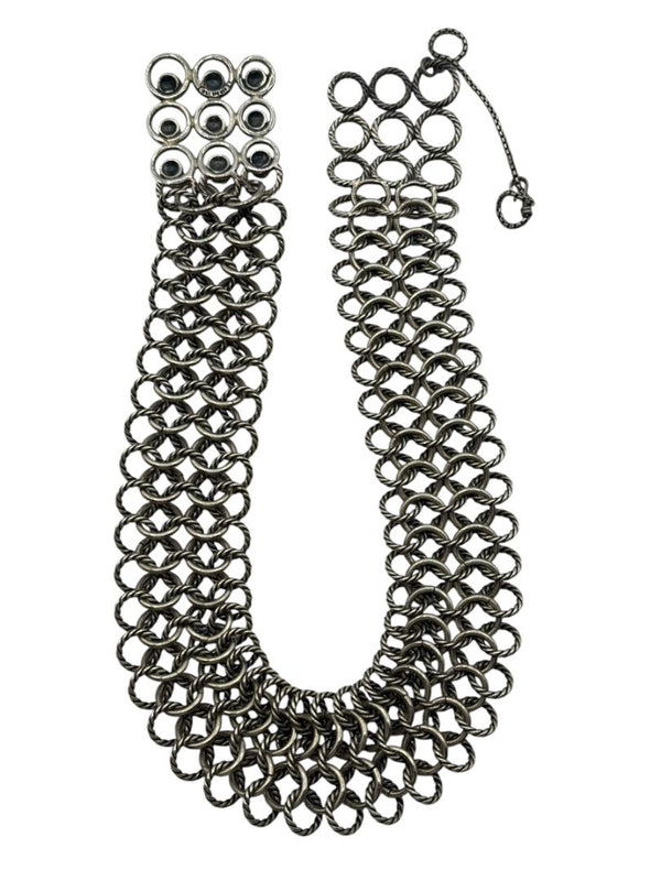 David Yurman Sterling Silver & 18K Gold Atlas Chainmail Necklace & Bracelet Set