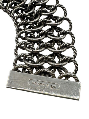 David Yurman Sterling Silver & 18K Gold Atlas Chainmail Necklace & Bracelet Set