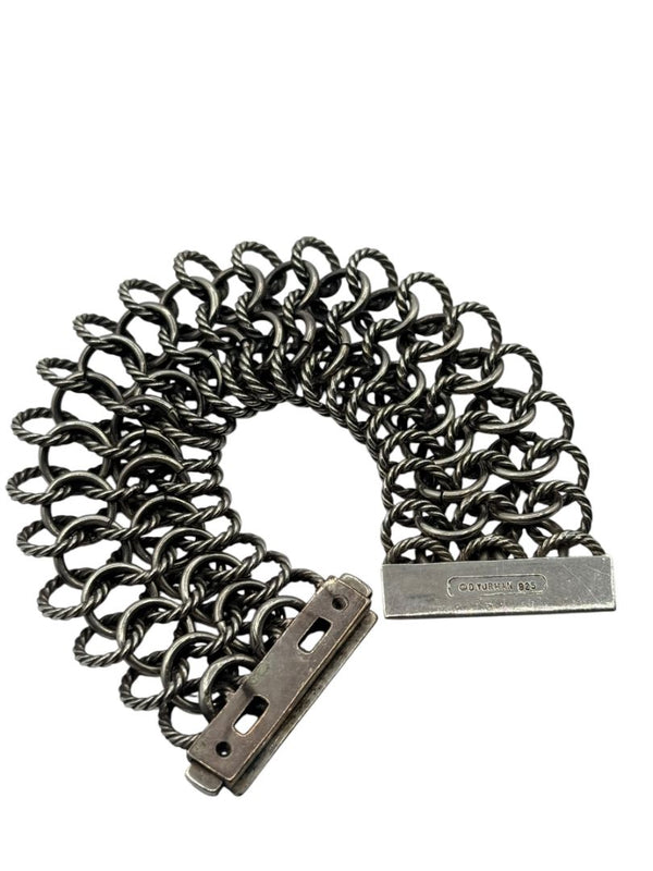 David Yurman Sterling Silver & 18K Gold Atlas Chainmail Necklace & Bracelet Set