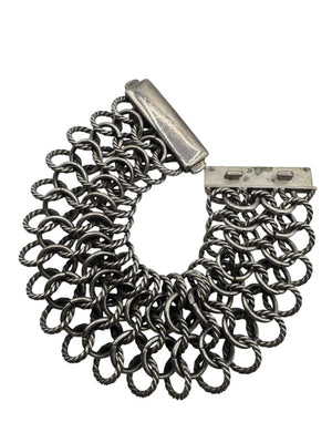 David Yurman Sterling Silver & 18K Gold Atlas Chainmail Necklace & Bracelet Set