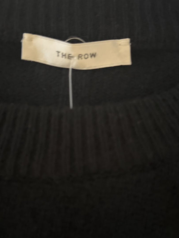 The Row Black Wool-Cashmere Crewneck Sweater – Size M