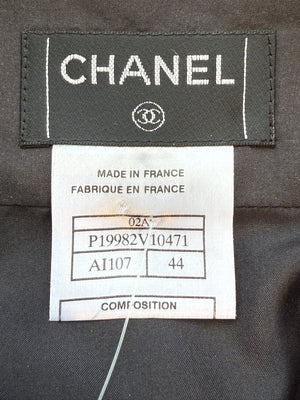 Chanel Charcoal Gray Wool & Cashmere Skirt – Fall 2002, Size 44