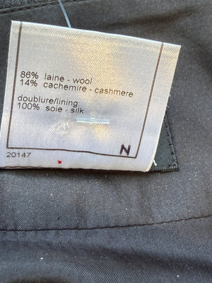 Chanel Charcoal Gray Wool & Cashmere Skirt – Fall 2002, Size 44