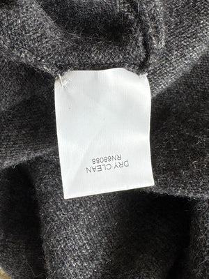 TSE 100% Cashmere Twin Sweater Set with Silk Trim – Gray Marl – Size XL