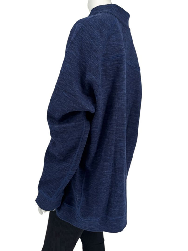 Tommy Bahama Reversible Subtropics Quarter-Zip Pullover – Navy Heather – NWT – Size XXL