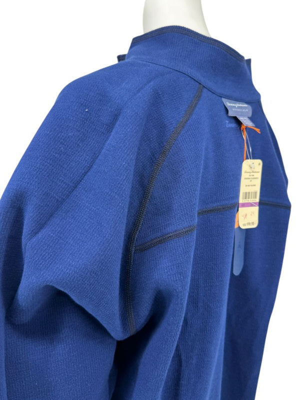 Tommy Bahama Reversible Subtropics Quarter-Zip Pullover – Navy Heather – NWT – Size XXL
