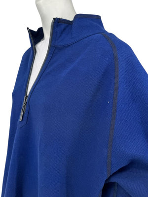 Tommy Bahama Reversible Subtropics Quarter-Zip Pullover – Navy Heather – NWT – Size XXL