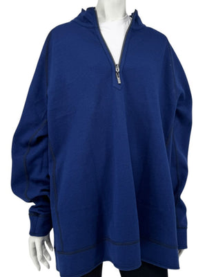 Tommy Bahama Reversible Subtropics Quarter-Zip Pullover – Navy Heather – NWT – Size XXL