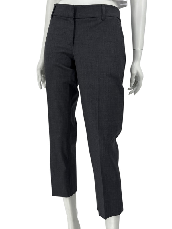 Brunello Cucinelli Women's Charcoal Gray Cropped Tailored Pants – Size 40 IT / US 10