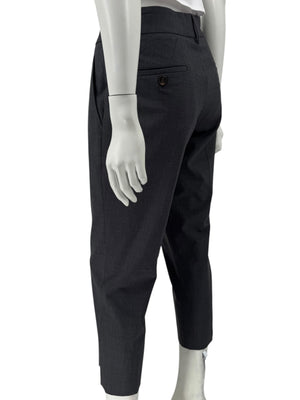 Brunello Cucinelli Women's Charcoal Gray Cropped Tailored Pants – Size 40 IT / US 10
