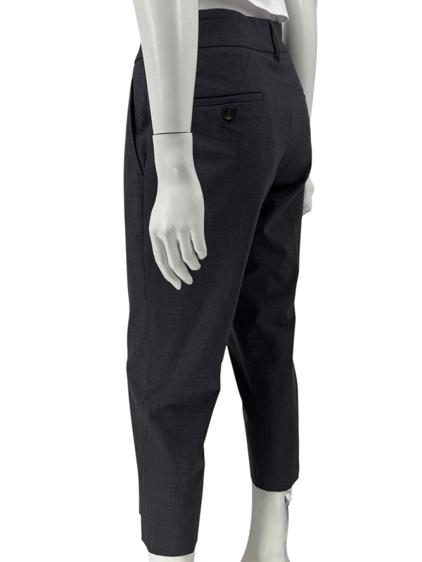 Brunello Cucinelli Women's Charcoal Gray Cropped Tailored Pants – Size 40 IT / US 10