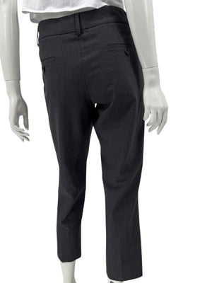 Brunello Cucinelli Women's Charcoal Gray Cropped Tailored Pants – Size 40 IT / US 10