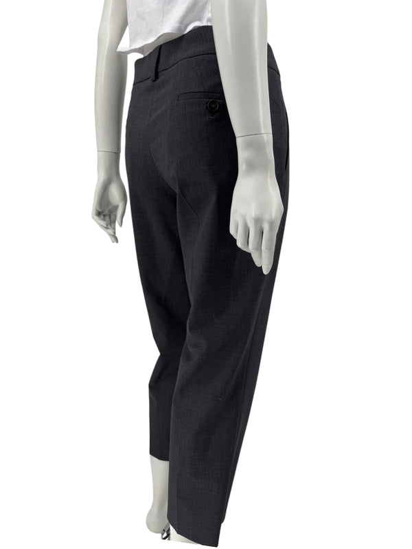 Brunello Cucinelli Women's Charcoal Gray Cropped Tailored Pants – Size 40 IT / US 10
