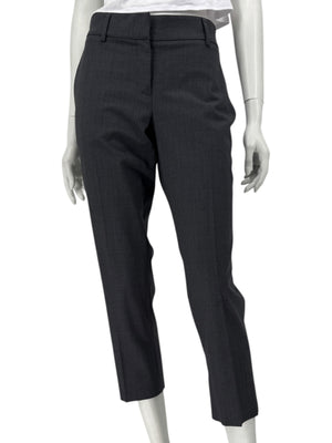 Brunello Cucinelli Women's Charcoal Gray Cropped Tailored Pants – Size 40 IT / US 10