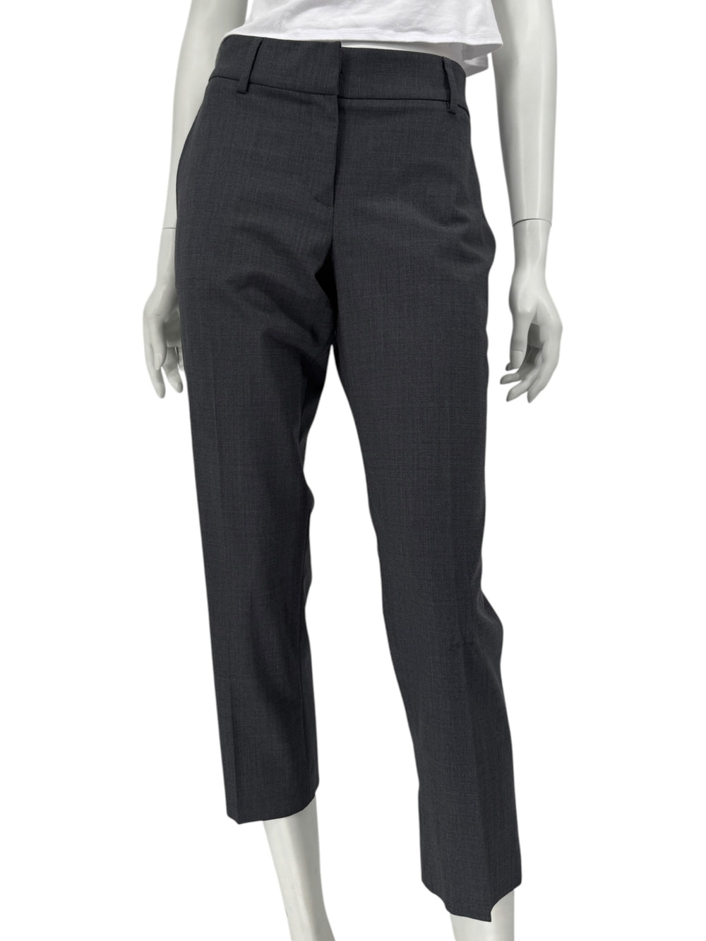 Brunello Cucinelli Women's Charcoal Gray Cropped Tailored Pants – Size 40 IT / US 10