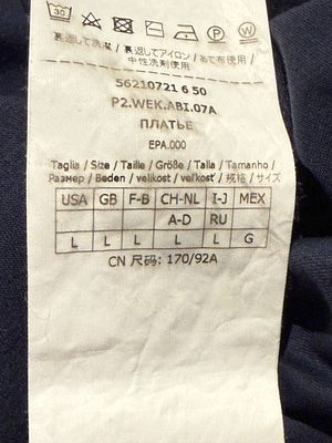 Weekend Max Mara Navy Jersey Pleated Midi Dress – Size L