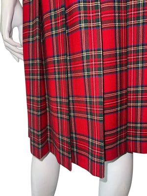 Pendleton Red Tartan Virgin Wool Pleated Skirt – Women's Size 10