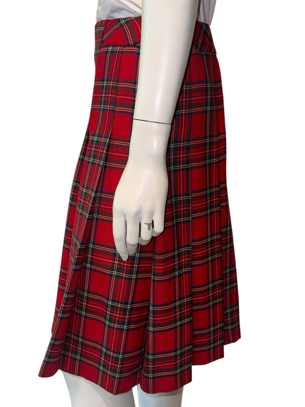 Pendleton Red Tartan Virgin Wool Pleated Skirt – Women's Size 10