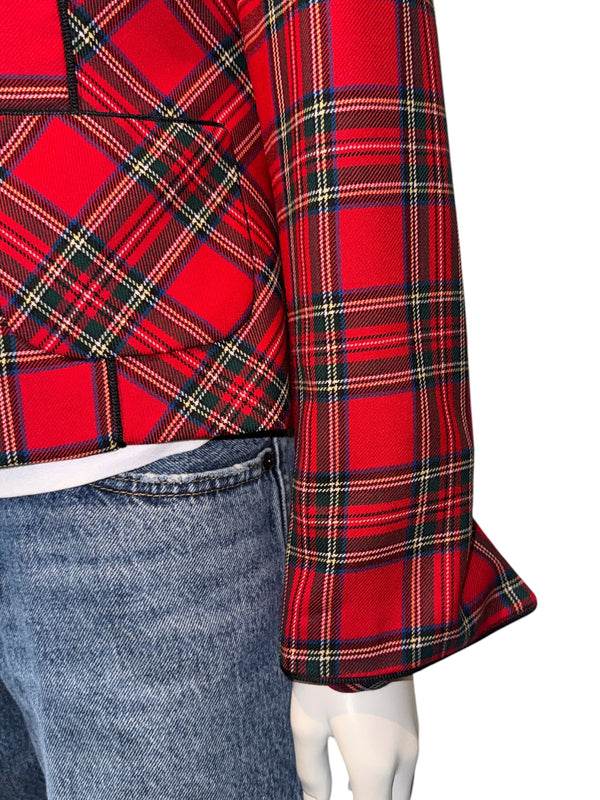 Pendleton Red Tartan Virgin Wool Blazer – Women's Size 10
