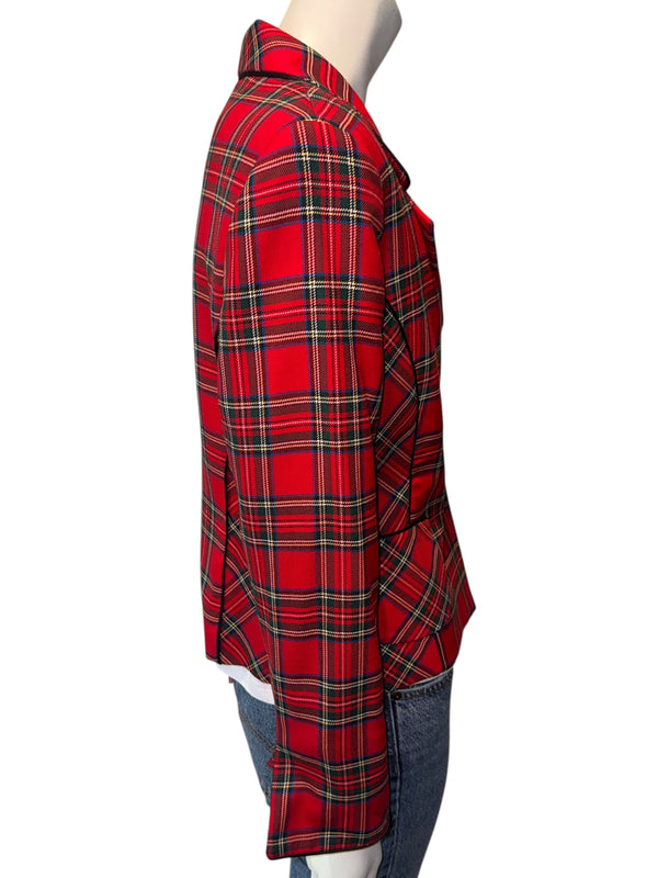 Pendleton Red Tartan Virgin Wool Blazer – Women's Size 10