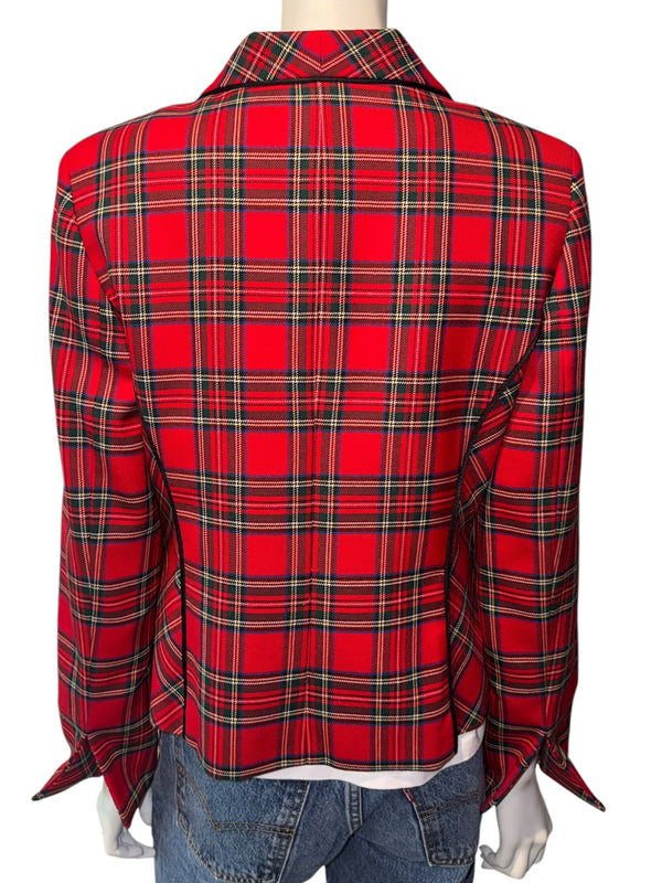 Pendleton Red Tartan Virgin Wool Blazer – Women's Size 10