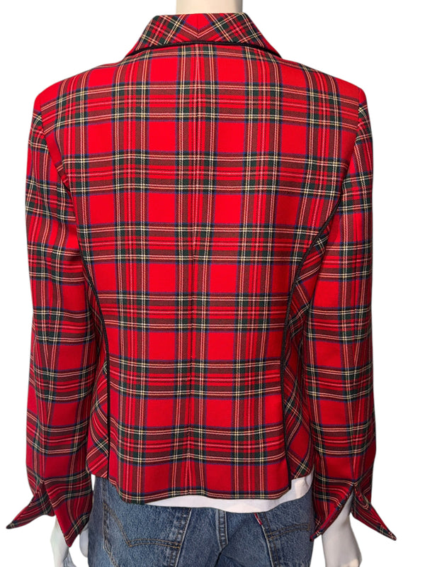 Pendleton Red Tartan Virgin Wool Blazer – Women's Size 10