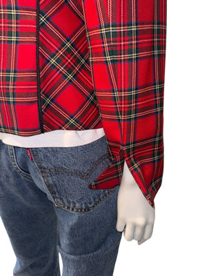 Pendleton Red Tartan Virgin Wool Blazer – Women's Size 10