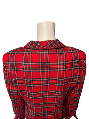 Pendleton Red Tartan Virgin Wool Blazer – Women's Size 10