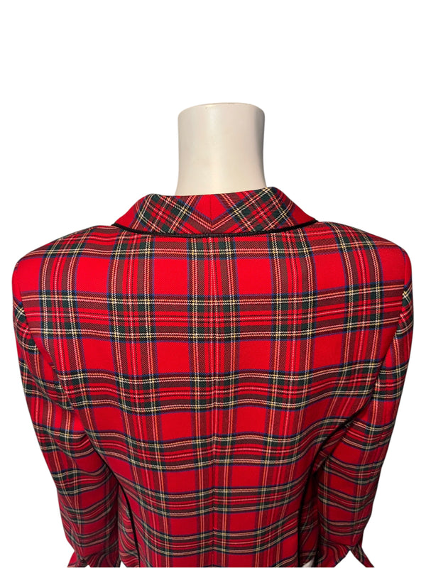 Pendleton Red Tartan Virgin Wool Blazer – Women's Size 10